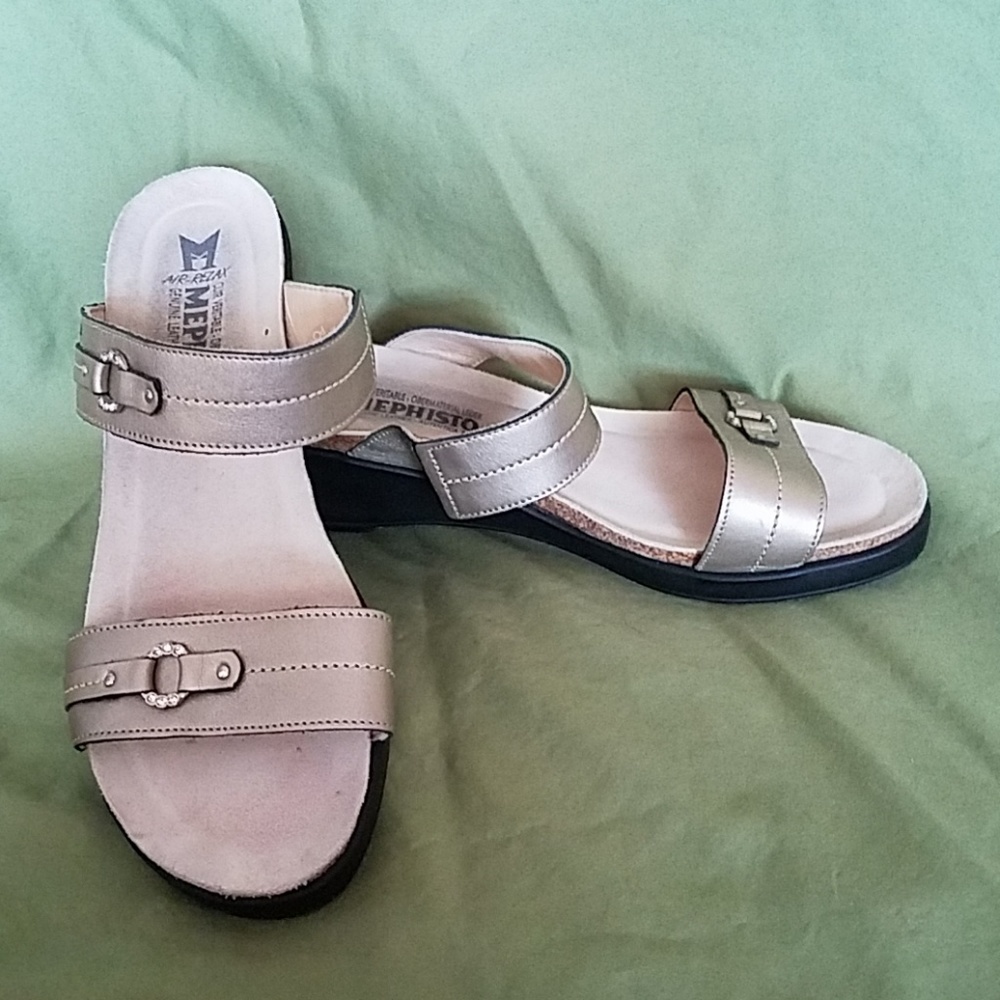 Mephisto Wedge Sandal w/rhinestone detail